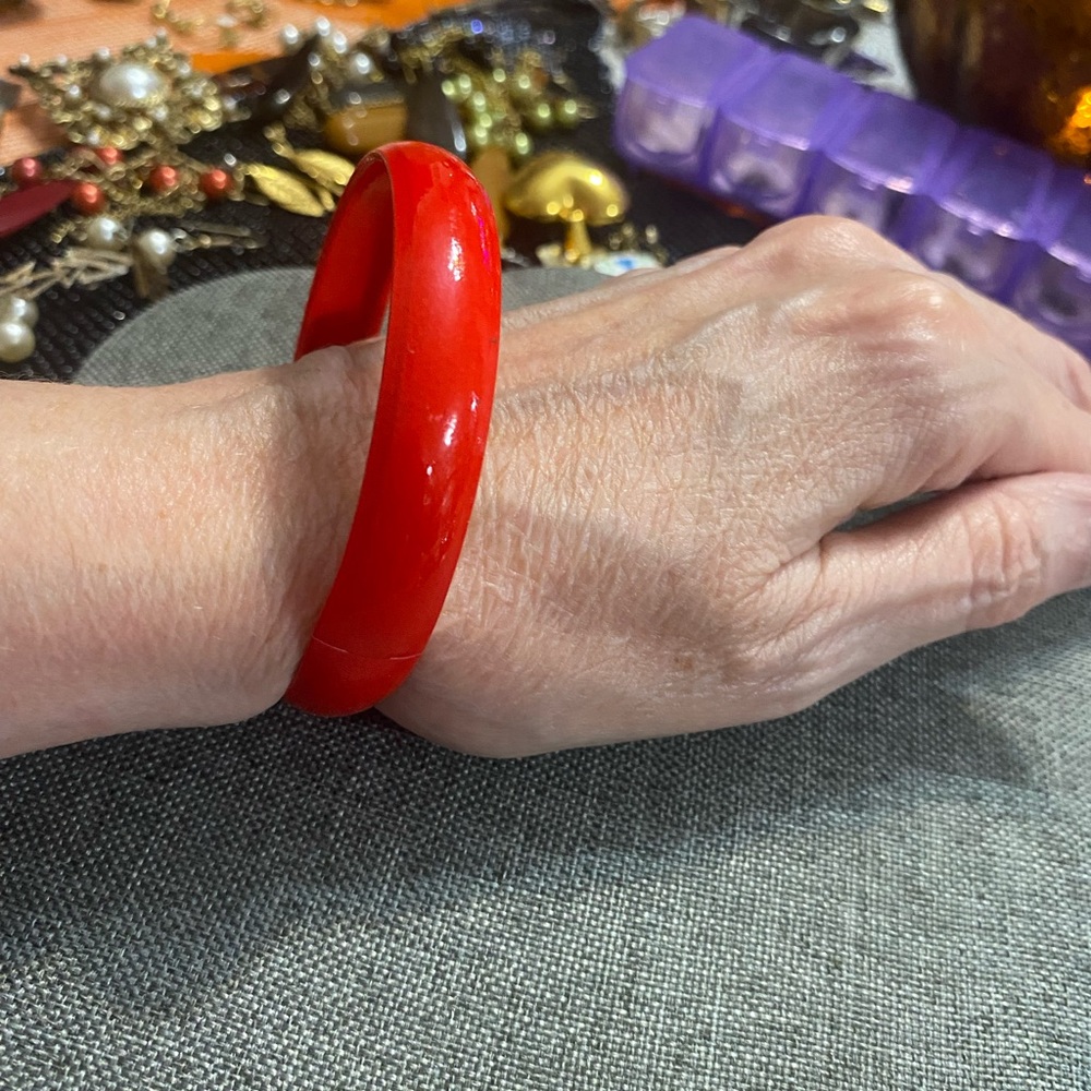 Bold Red Glossy Bracelet Jewelry